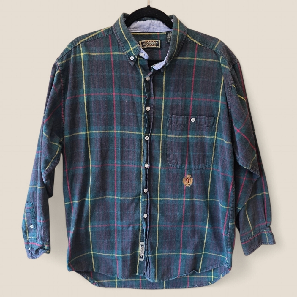 Casual Plaid Button-Down Shirt for Men